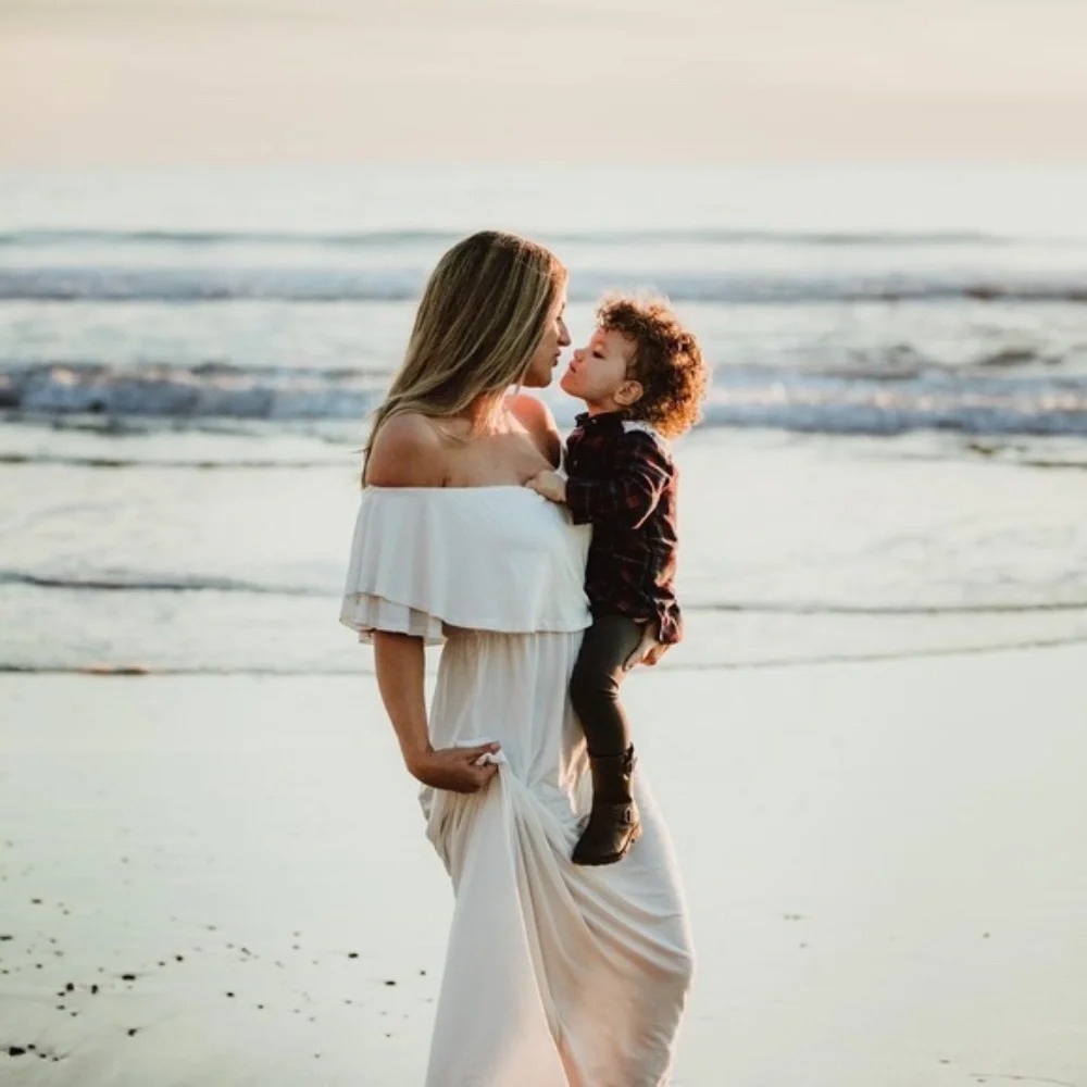 NEW**PinkBlush Off Shoulder Ruffle Trim Maxi‎ - Picture 5 of 5